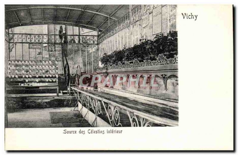 Vichy - Source of Celestins Interior - Old Postcard