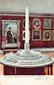 BUFFALO~PRESIDENT McKINLEY MONUMENT TO BE ERECTED-NIAGARA SQUARE 1900s POSTCARD