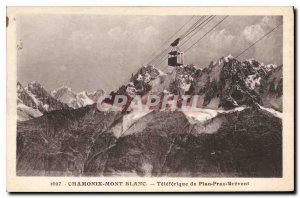 Old Postcard Chamonix Teleferique Plan Praz Brevent