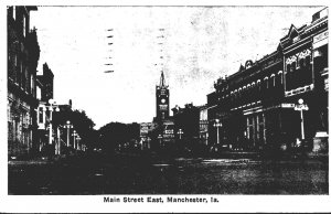 Iowa Manchester Main Street East 1933