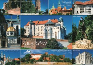 Postcard Wawel Hill Bernadine's Gate Sandomierska Tower Cathedral Silver Bills