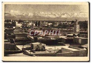 Old Postcard Marrakech The City and the Atlas