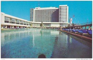 MIAMI BEACH, Florida, 1940-1960's; Swimming Pool, Deauville Hotel, Hotel Of T...