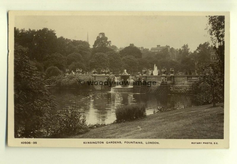 tp7026 - London - The Fountains in Kensington Gardens in 1914 -  Postcard 