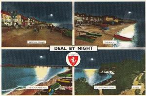 Kent Deal By Night Illuminations 1980s Postcard