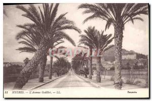 Postcard Old Hyeres Avenue Godillot