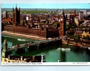 Postcard - The House of Parliament and Westminster Bridge - London, England