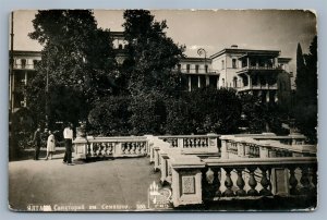 YALTA CRIMEA UKRAINE SEMASHKO SANATORIM RUSSIAN VINTAGE REAL PHOTO POSTCARD RPPC