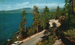 Vintage Postcard Lake Tahoe Beautiful Views Between White Hills Junction Incline