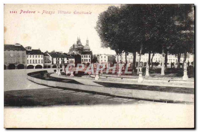 Old Postcard Padova Piazza Vittorio Emanuele