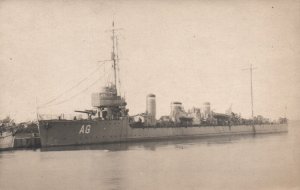 Postcard Italian Royal Navy Battleship RPPC c1900s