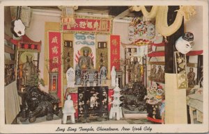 Postcard Ling Sing Temple Chinatown New York City NYC