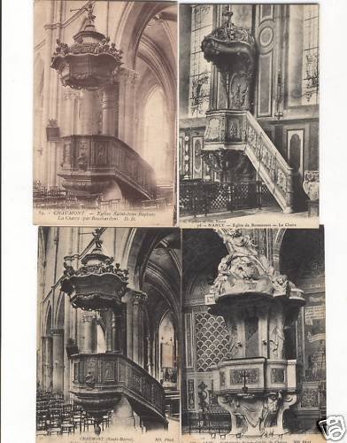 CHURCH CHAIRS FRANCE 300 Vintage Postcards pre- 1940 (L4160)