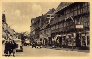 A750 Denmark Randers Storegade Shops Fona Andersen Uhrmager Flag Cars postcard