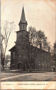 View of Presbyterian Church, Granville OH Vintage Postcard L77 