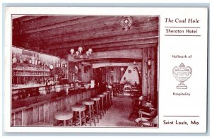1949 Cole Hole Sheraton Hotel Counter Table St Louis Missouri Vintage Postcard