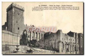 Old Postcard Avignon Palace of the Popes Main Facade