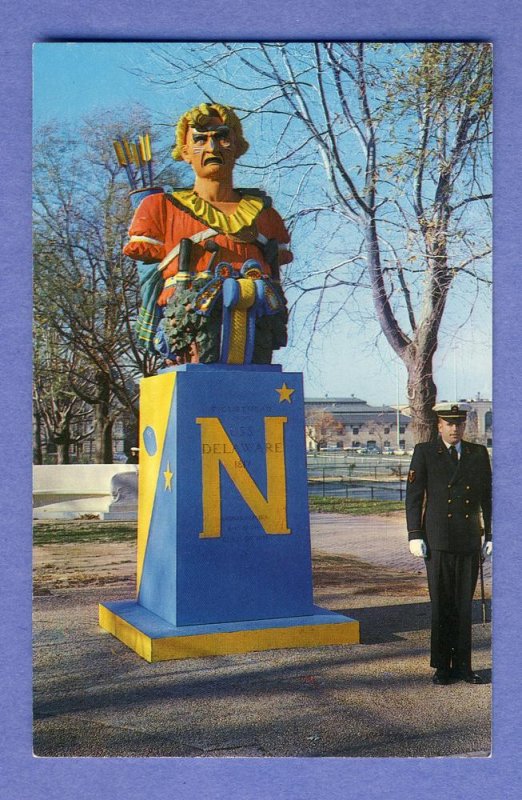 US Naval Academy Postcard, Tecumseh Statue, Annapolis, Maryland/MD