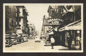 RPPC SAN FRANCISCO CALIFORNIA CHINATOWN STREET SCENE CARS REAL PHOTO POSTCARD