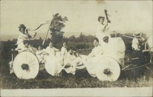 Sunapee Area? Parade Float Publ by Warren Photo Franklin & Blodgetts NH RPPC