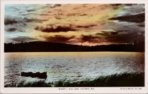 Victoria BC Sunset Elk Lake Victoria Series #23 Unused Real Photo Postcard H27