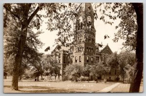 Osceola IA RPPC Iowa Court House Real Photo Postcard V28