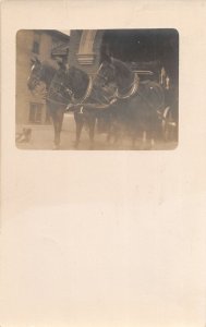 H74/ Concord New Hampshire RPPC Postcard c1910 Funeral Hearse? Wagon 128