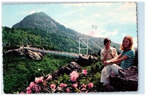 1984 Mile High Swinging Bridge Grandfather Mountain North Carolina Postcard