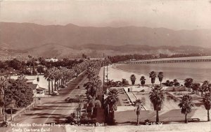 Santa Barbara California 1948 RPPC Real Photo Postcard Municipal Swimming Pool