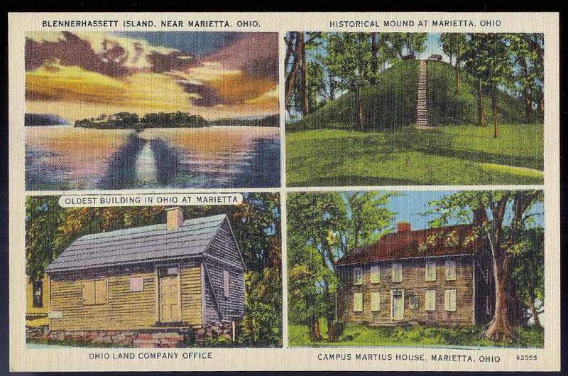 Marietta OH multi-view unused c1930s