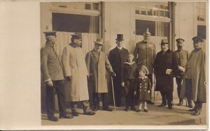 RPPC WWI German Officers, Children Sailor Suits, Pickelhaube Spiked Helmet 1914