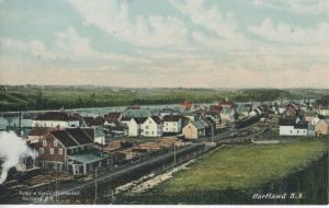 Hartland NB New Brunswick ~ Town View ~ Estey & Curtis Co. Vintage Postcard
