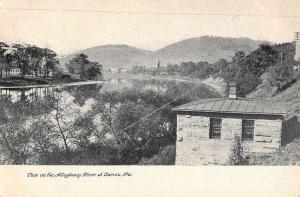 Warren Pennsylvania Alleghany River Birdseye View Antique Postcard K95418