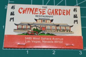 The Chinese Garden Restaurant Las Vegas Nevada Oversize Map Matchbook