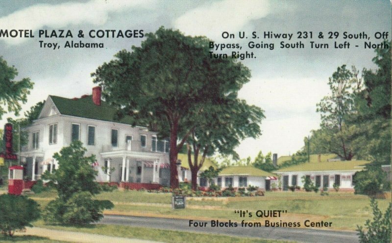 TROY , Alabama , 1950-60s ; Motel Plaza & Cottages