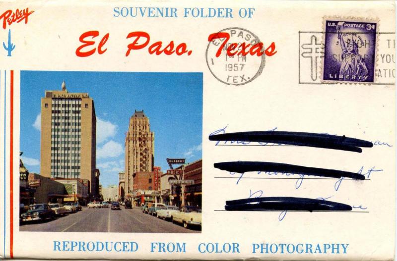 Folder -  Texas, El Paso (11 views + covers + narrative)