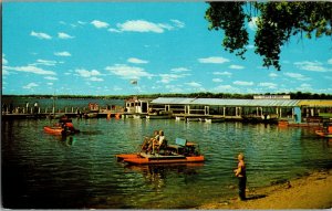 Pedal Boats Paddle Boats Detroit Lake MN Vintage Postcard G59