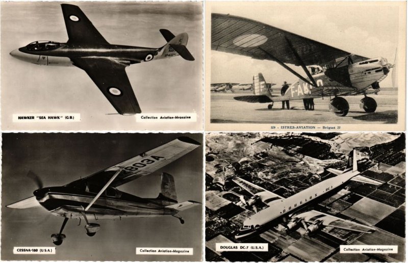 AIRCRAFT AVIATION 144 Postcards Mostly pre-1960 inc. Navy (L4326)