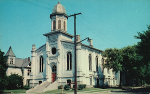 Vintage Postcard First Christian Church Parish Wabash Indiana Dexter Press Inc.