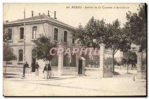 Postcard Old Army Barracks Nimes Entree barracks d & # 39artillerie