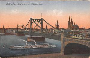 BR41170 Koln a Rh total mit neuer kongebrucke ship bateaux    Germany