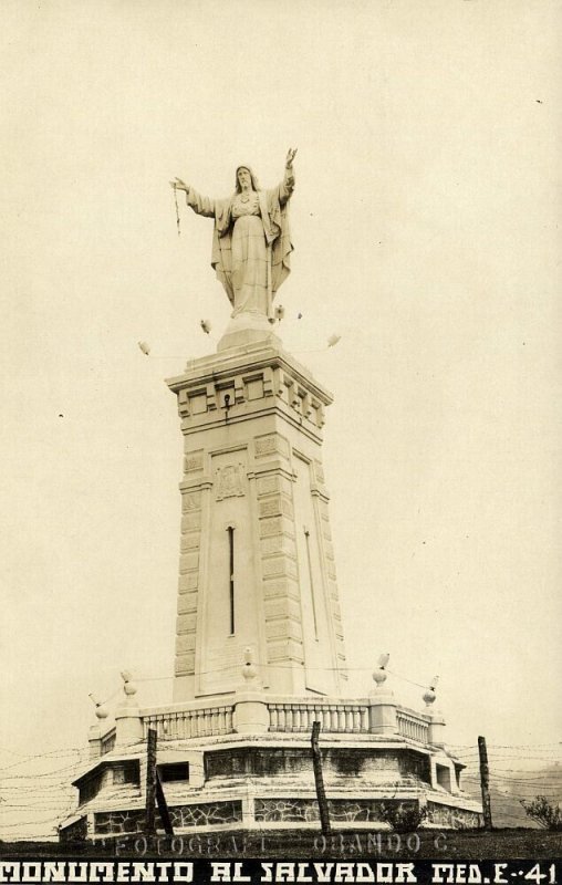 colombia, MEDELLIN, Monumento El Salvador (1910s) Obando RPPC Postcard