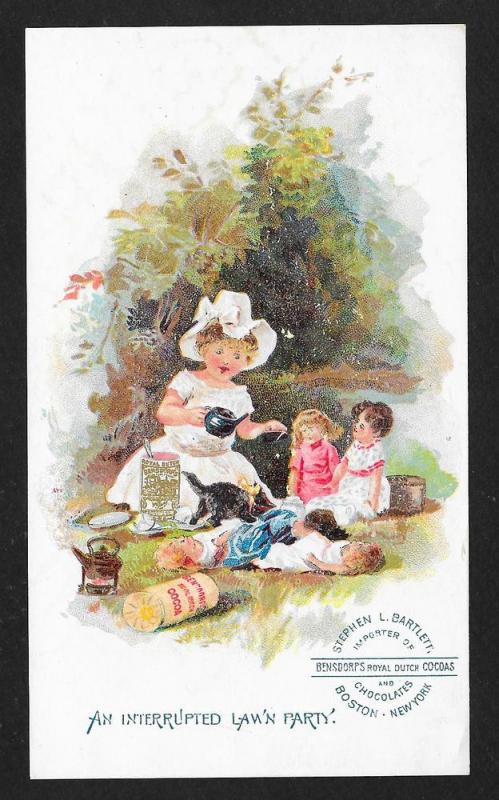 VICTORIAN TRADE CARD SL Bartlett Bensdorps Royal Dutch Cocoa