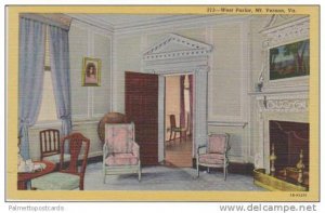 Interior View of West Parlor in the Mansion, Mt. Vernon, Virginia 1930-40s