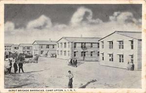 Camp Upton New York Depot Brigade Barracks Antique Postcard K76823