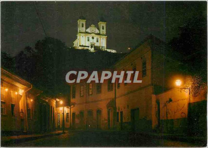  Modern Postcard Brasil Turistico Ouro Preto Vista nocturna of Igreja Sao Franci