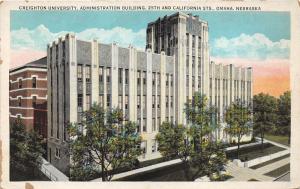 Omaha Nebraska~Creighton University Administration Bldg @ 25th & CA Street~1920s