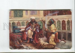 472925 North Africa Morocco Narghileh hookah opium smoking Vintage TUCK postcard