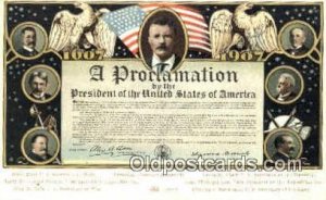 A Proclamation Political Unused light crease top edge hard to see, yellowing ...