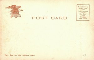 Corner of Main Hall Congressional Library Washington DC UDB Vintage Postcard U37